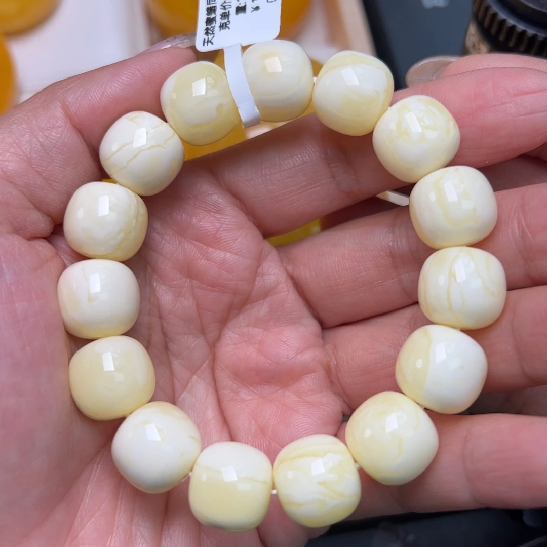 蜜蜡未镶嵌手链无烤色无优化无补胶无煮蜜无覆膜无辐照同料