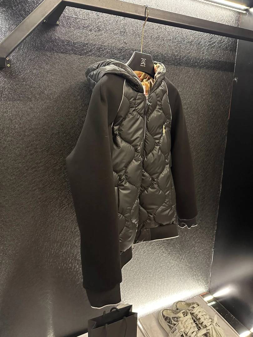 《辣椒专属》2024潮牌轻奢新款男士棉服连帽拼接棉服外套-8027