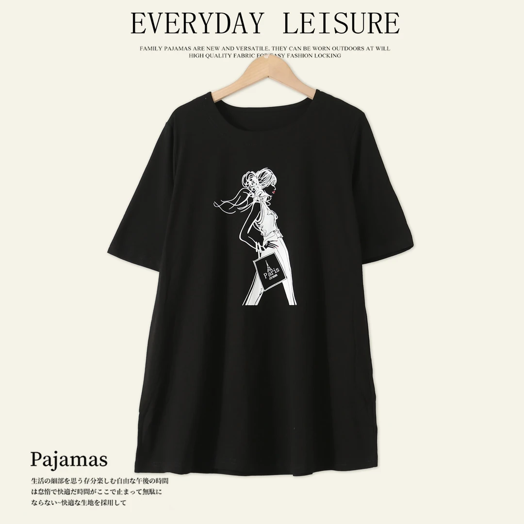 春夏款女士纯棉薄款圆领短袖T恤时尚潮流上衣BB0113简约