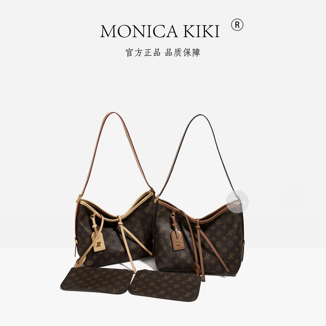 MONICA KIKI/莫妮卡奇奇经典百搭时尚托特包凯瑞奥单肩斜挎包