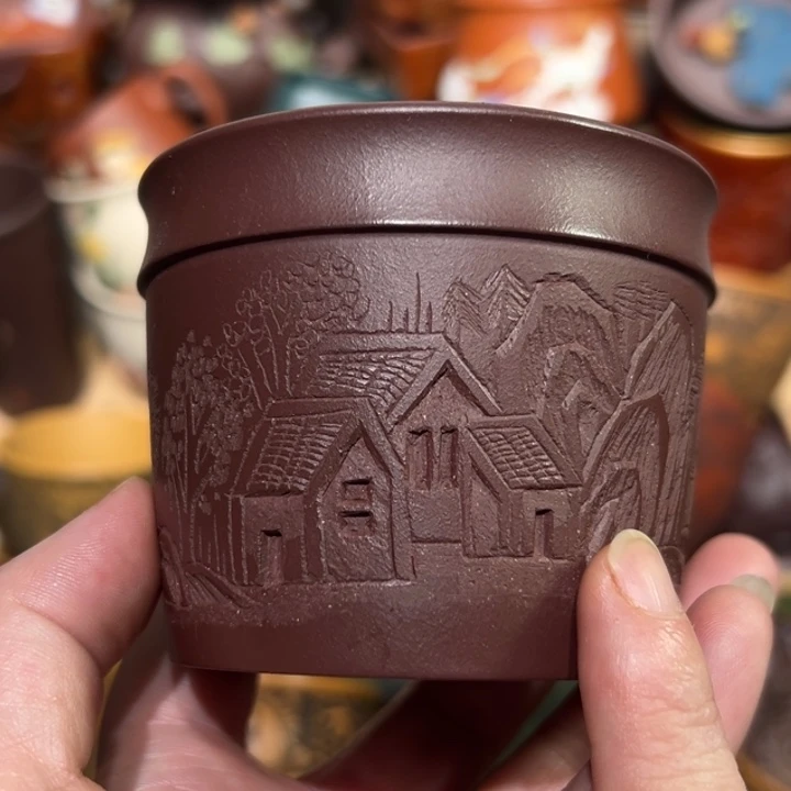 紫砂茶杯宜兴紫砂主人杯