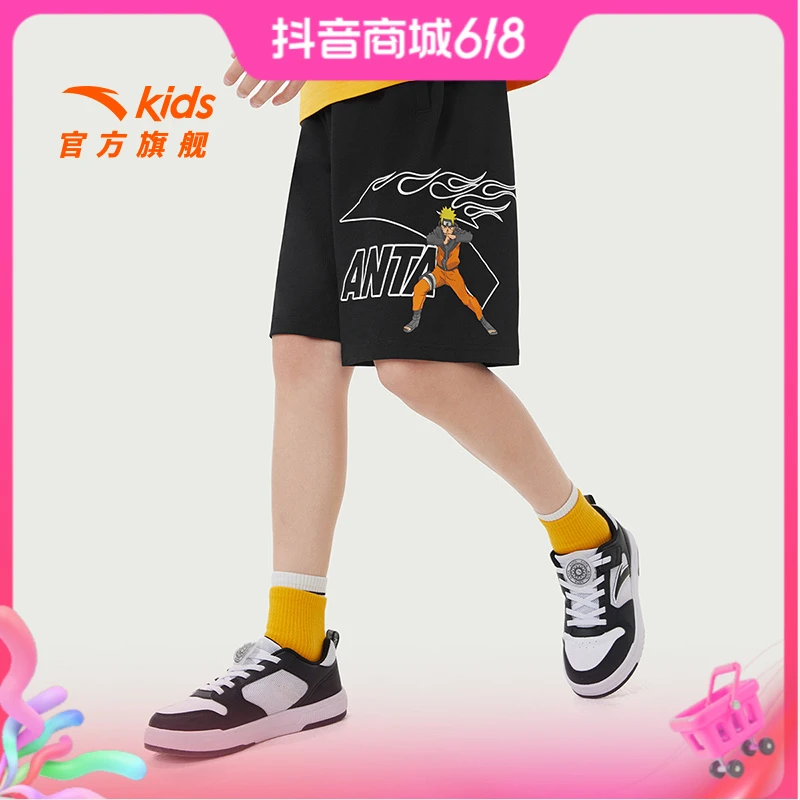 安踏儿童男童针织五分裤2025夏季新款透气舒适亲肤青少年短裤潮流