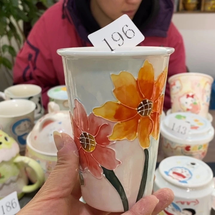 杯景德镇釉下彩手绘