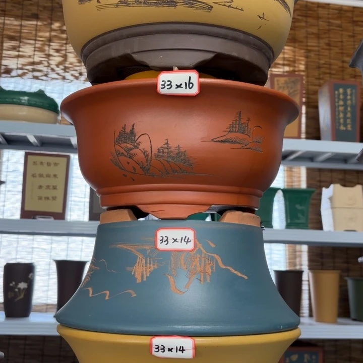 紫砂花盆100-4。