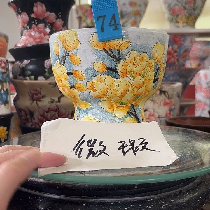 景德镇手绘花盆 满38包邮