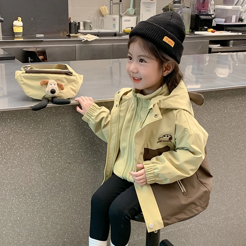 巴拉巴拉云朵女童加绒秋冬季三合一冲锋衣套装儿童保暖加厚休闲外