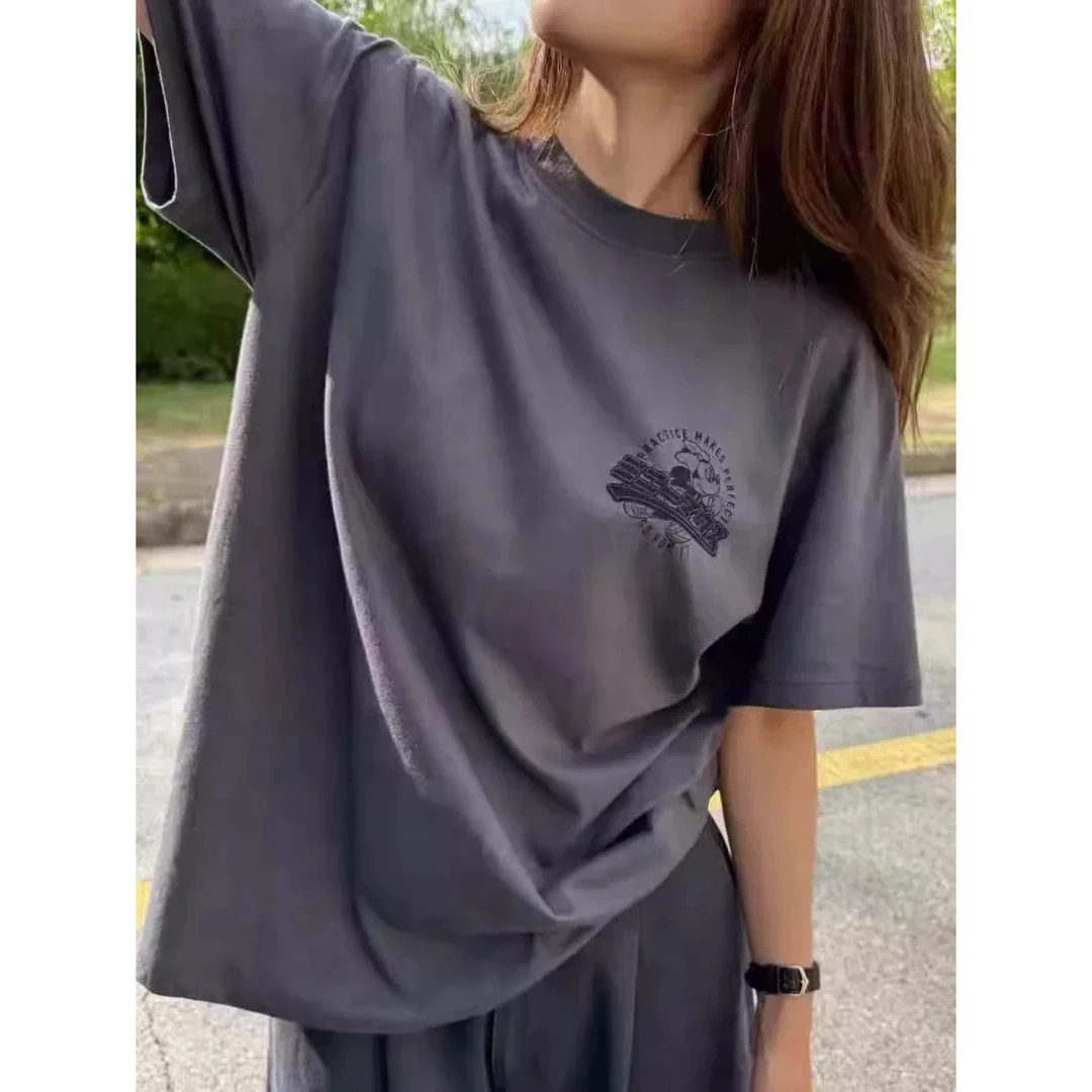【粉风】东大门.迪士尼可爱的米妮小logo短袖T恤