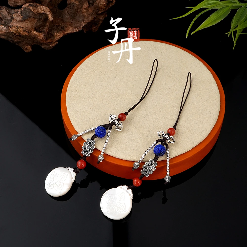 【子丹晶缘】 母贝青金石DIY挂饰（多样性发/发一个）  G2-009