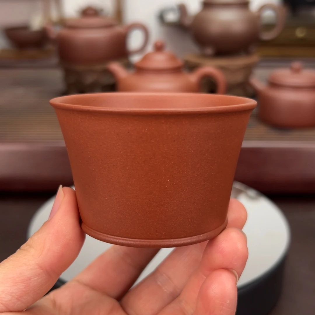 m***m紫砂茶壶红棕泥主人杯