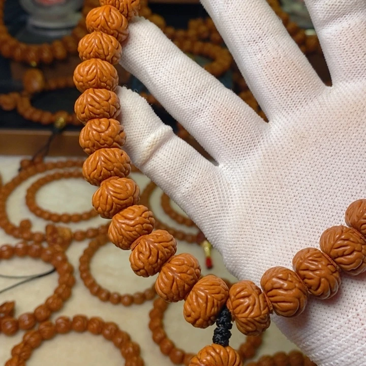 走***锐手串桃核秦岭龙纹桃核