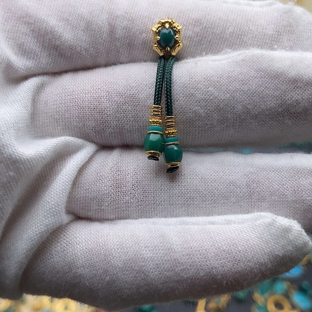 ****绿松石18K金镶嵌绿松石配饰h