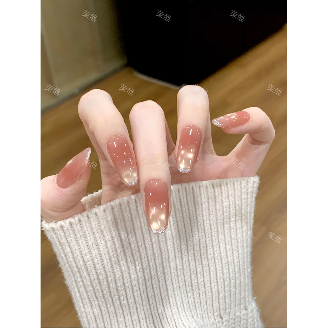 茉哉【夕月星辰】纯手工定制美甲拆卸穿戴甲A5298