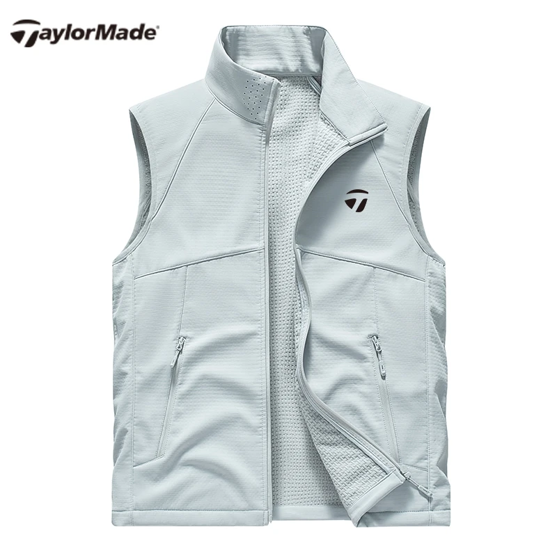 泰勒梅秋冬季男士高尔夫运动户外马甲休闲透气运动立领防风外套