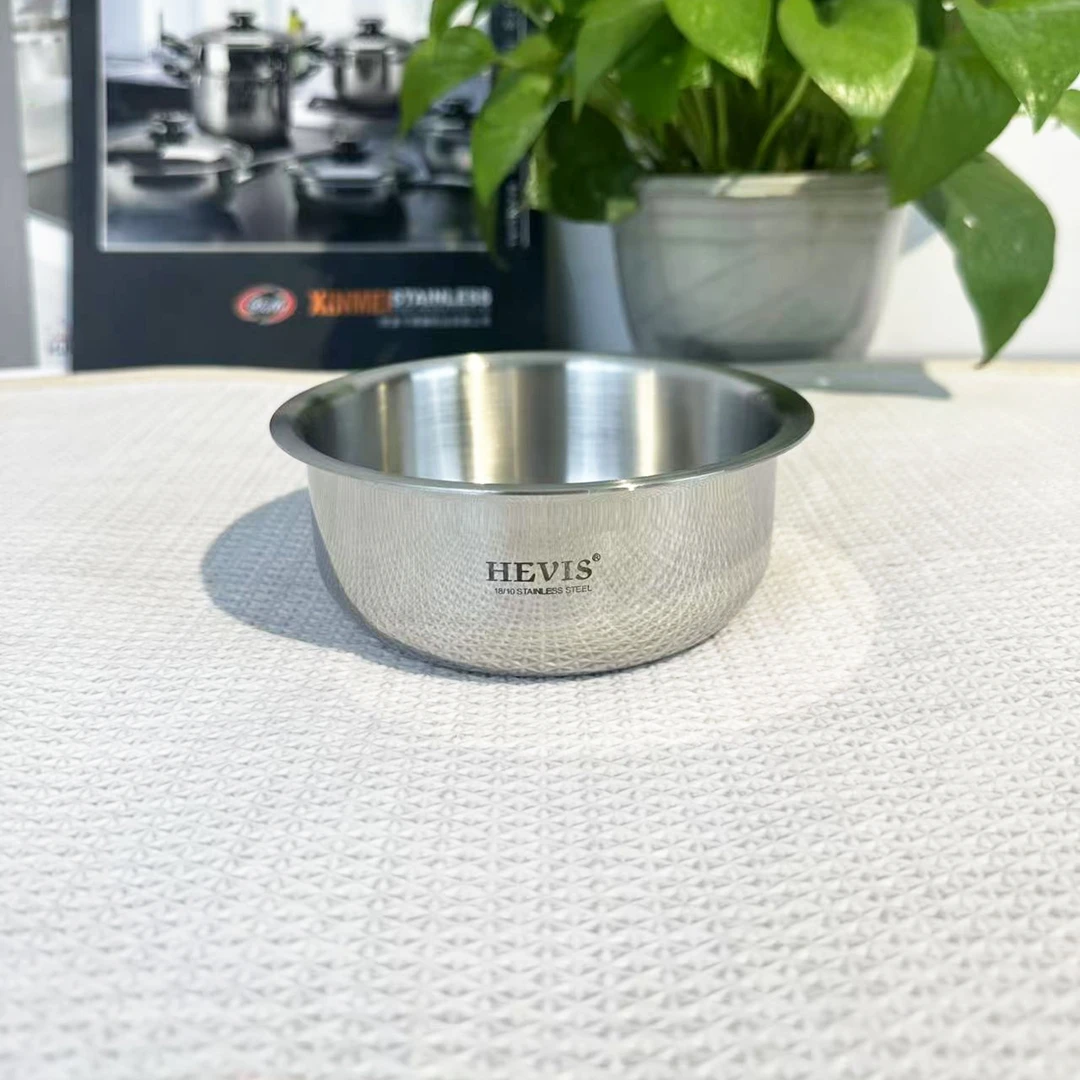 12*5cm希维施18/10不锈钢加厚两层钢沙拉碗