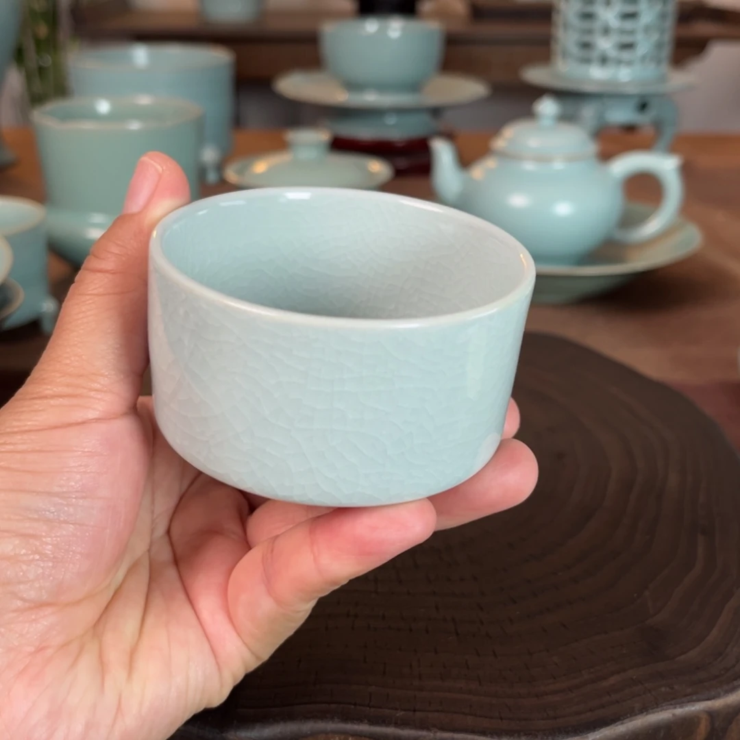 微瑕扳指原矿汝官窑作品