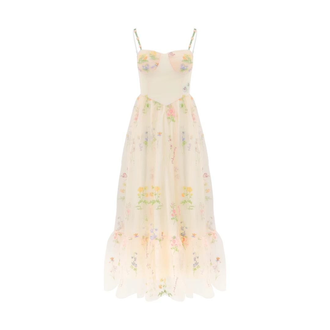 春夏穿搭复古港风法式气质吊带裙338