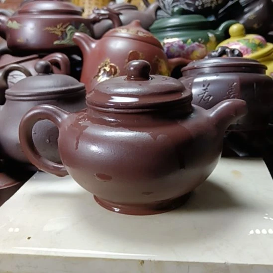 茶壶紫砂宜兴原矿底槽清柴烧手工330cc紫砂壶