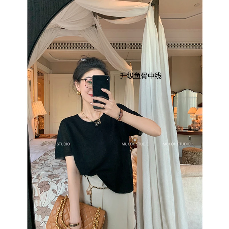 【冰川蓝】3788超柔软新款高品质圆领针织上衣