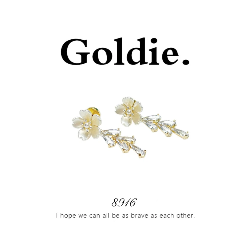 铜合金耳饰 设计师款经典时尚百搭气质耳饰 8916