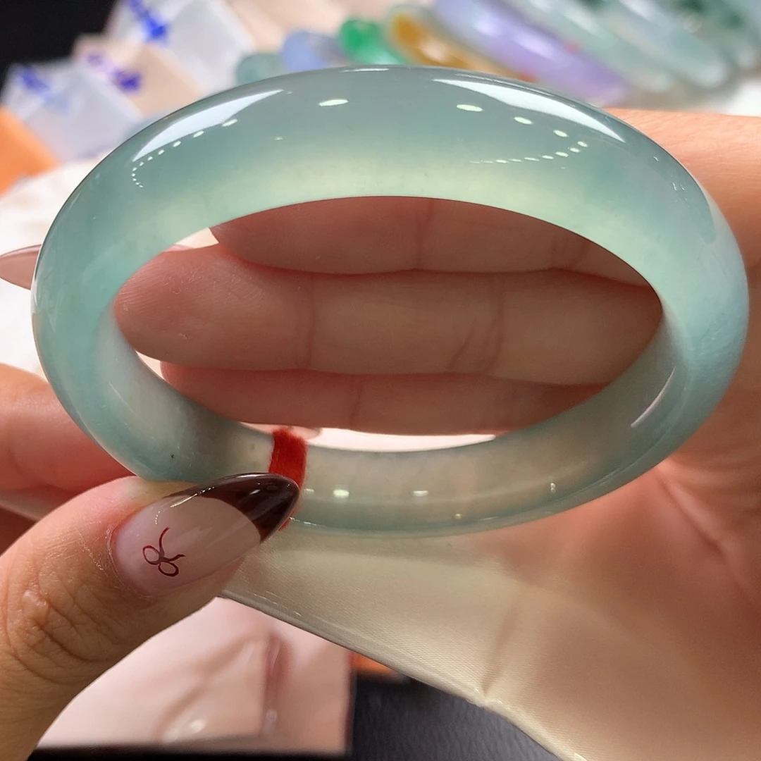 翡翠未镶嵌手镯58号一步到位行家货