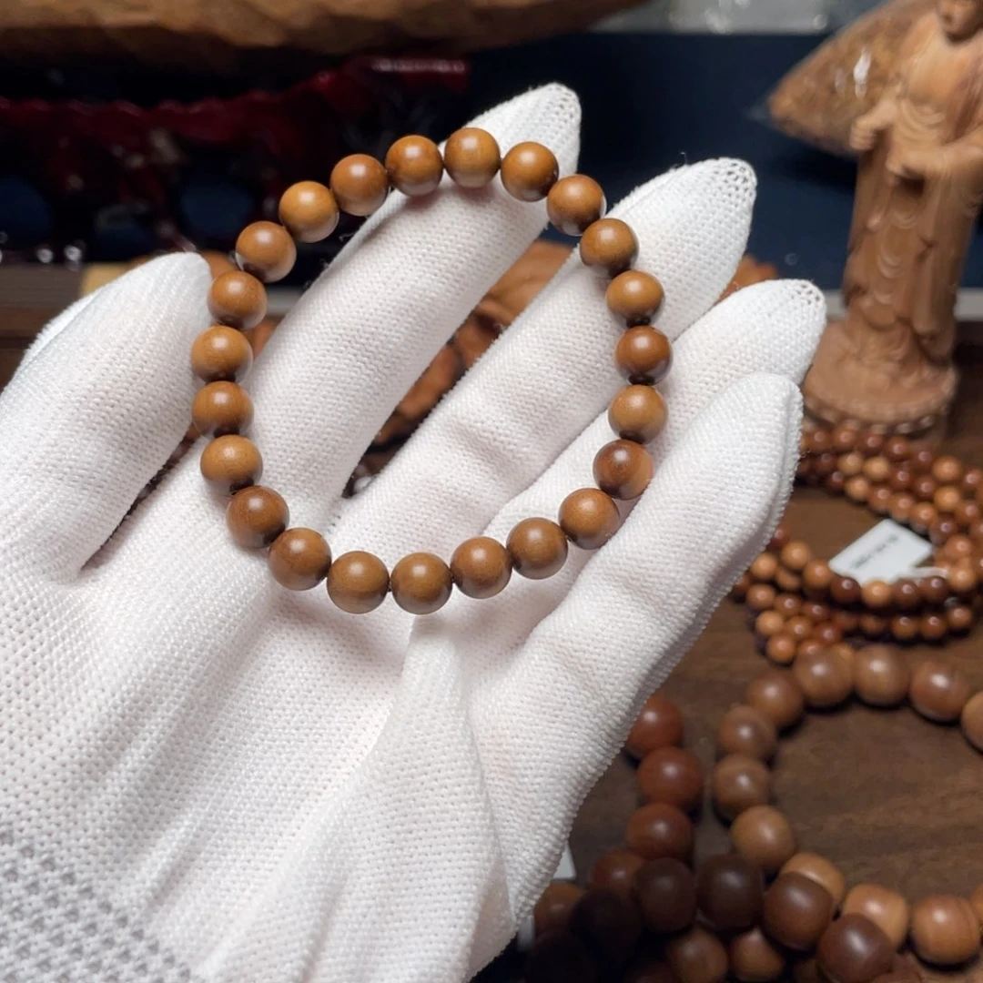 檀香木手串/手链老山檀顺纹08单圈