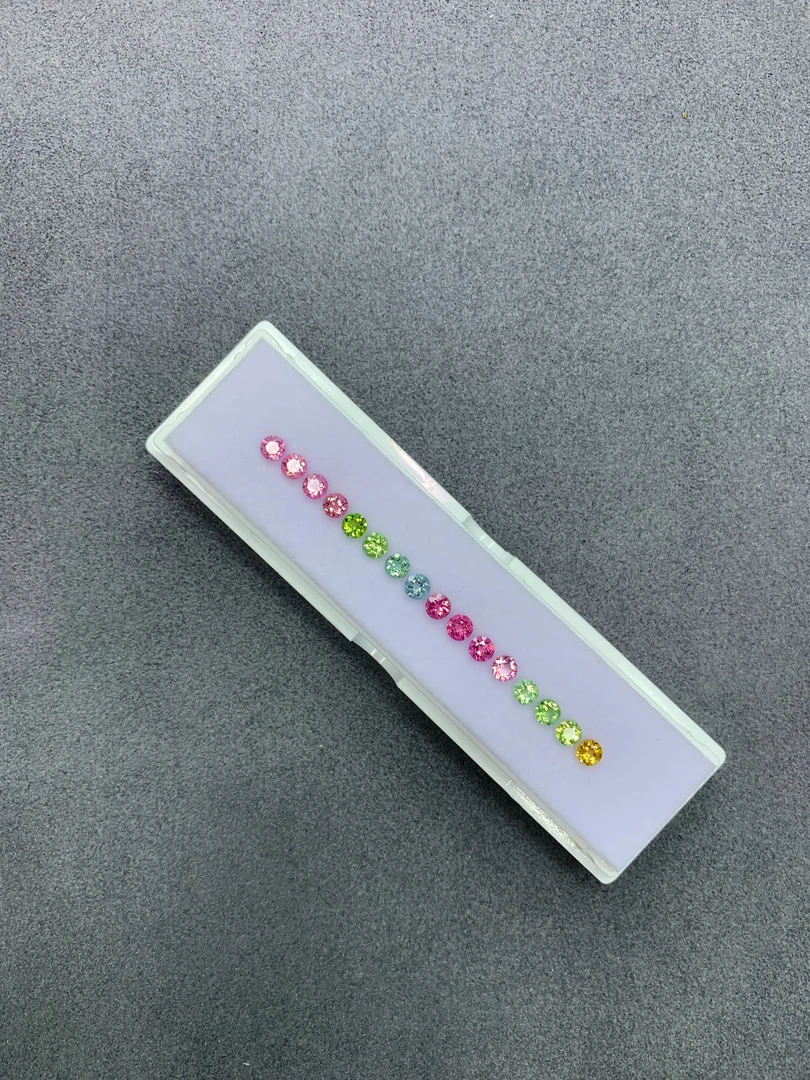 天然彩虹碧玺16P多样性发货4mm