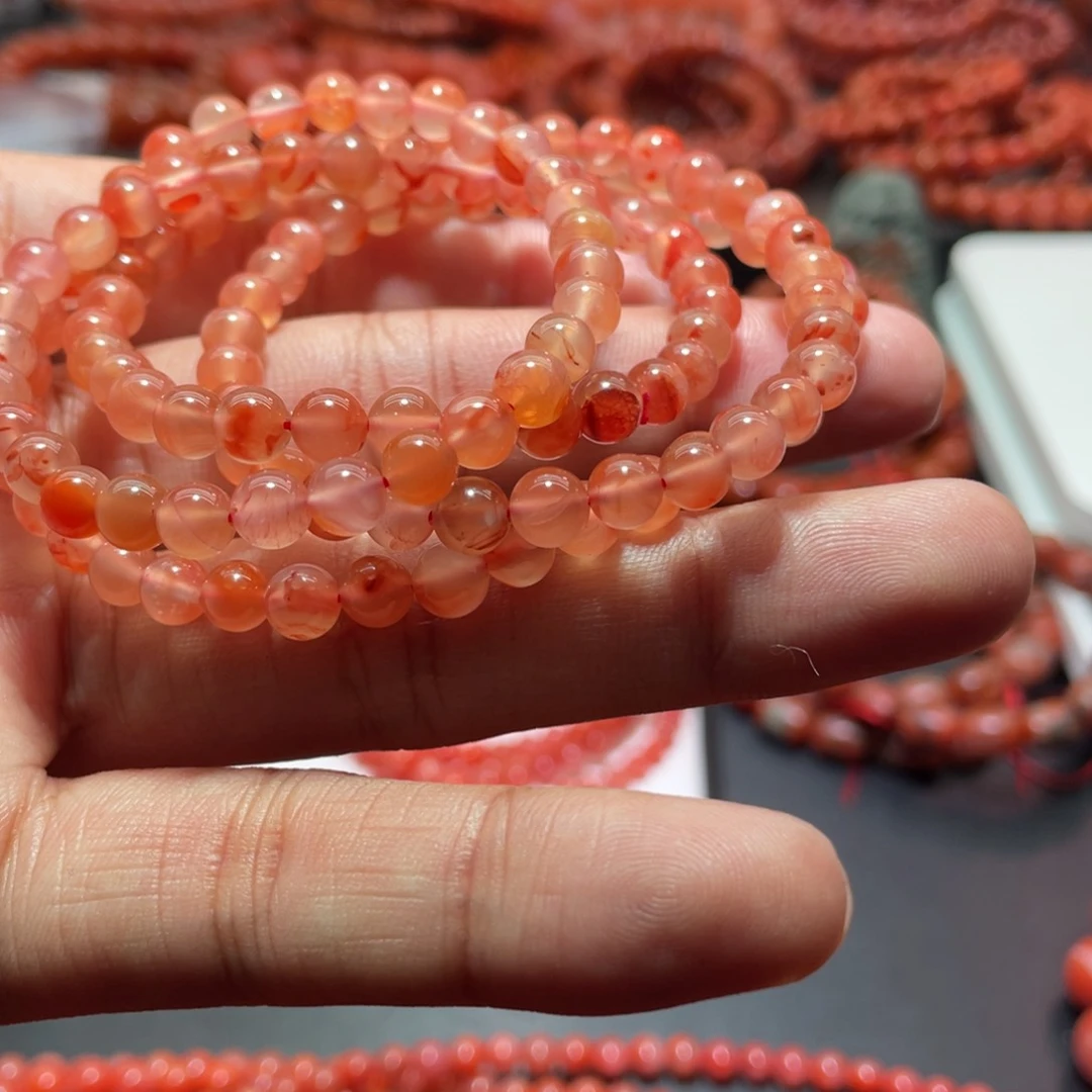 南红玛瑙手链未镶嵌