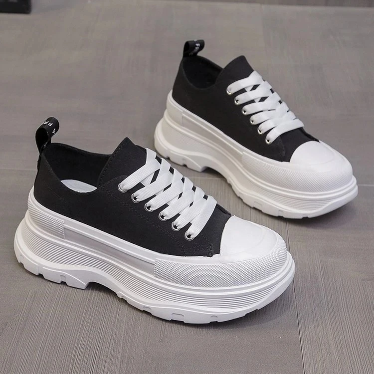 【某物过检版】麦昆帆布鞋男女款2025春夏厚底舒适休闲百搭小白鞋