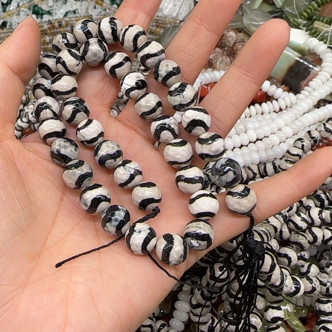 玛瑙/玉髓合金珠宝半成品玛瑙10mm一条