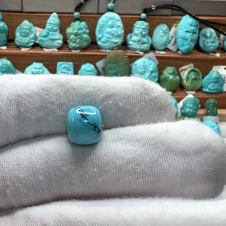 绿松石未镶嵌老型珠9.8mm