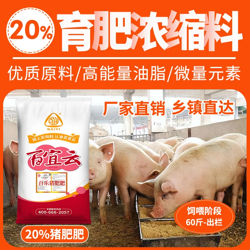 百乐20%乳猪浓缩饲料育肥猪猪饲料20kg高蛋白厂家直销