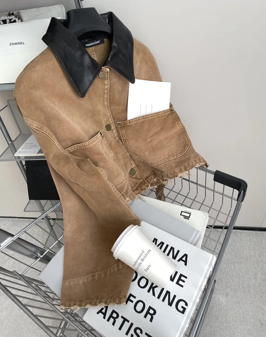 轮K 4【西部“古董牛仔”】时髦玩家 早秋的木质氛围短款外套