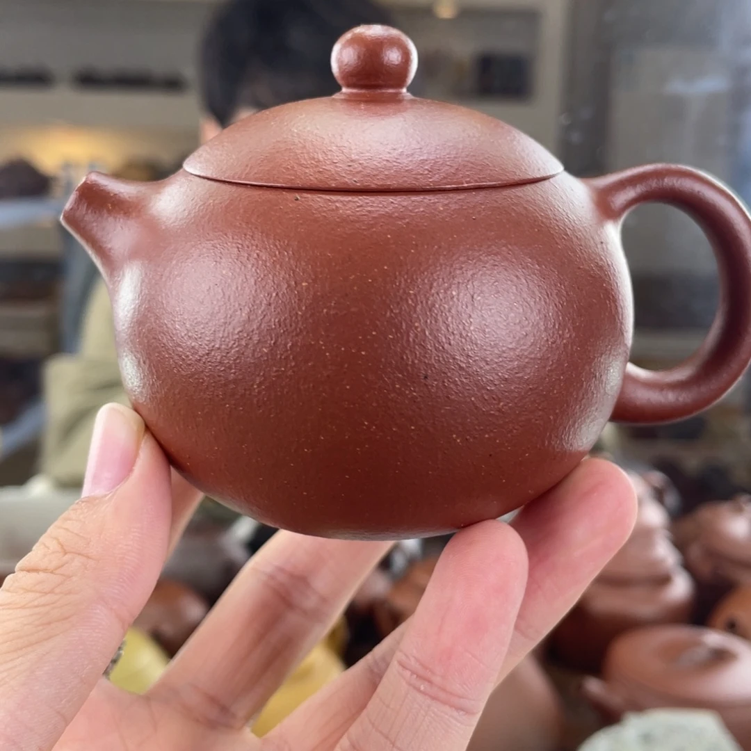 茶壶紫砂160cc红降坡茶壶