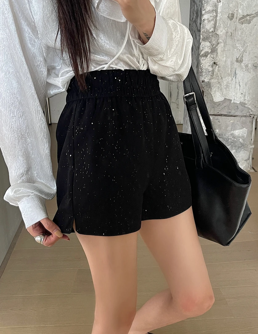 成人阔腿裤薄款百搭裤子黑色网红外穿显瘦休闲短裤女夏高腰宽松