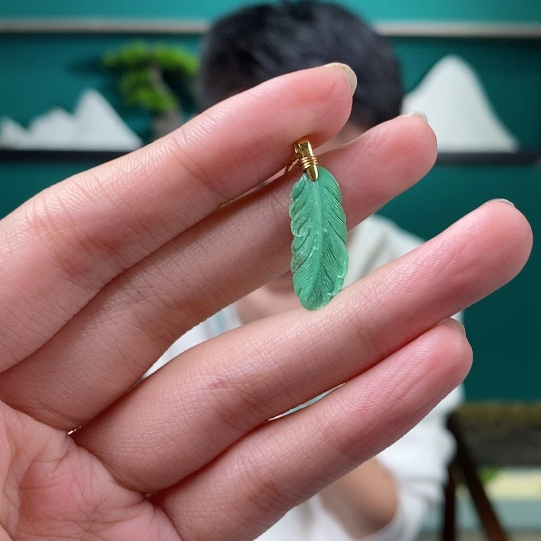 绿松石18K金镶嵌珠宝奇石