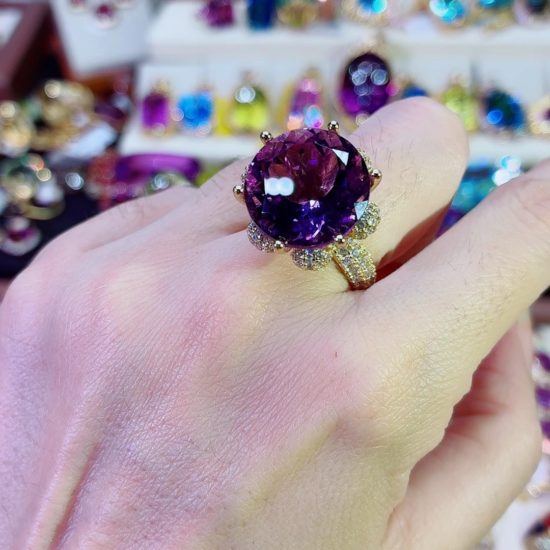 水晶银S925镶嵌戒指