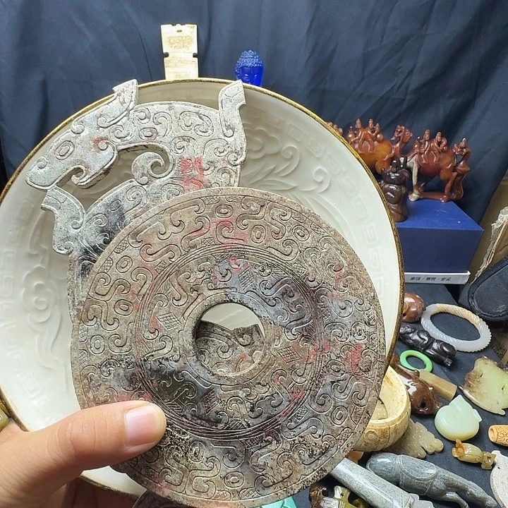 铭***博琉璃手工艺品精品瓷器玉一件好