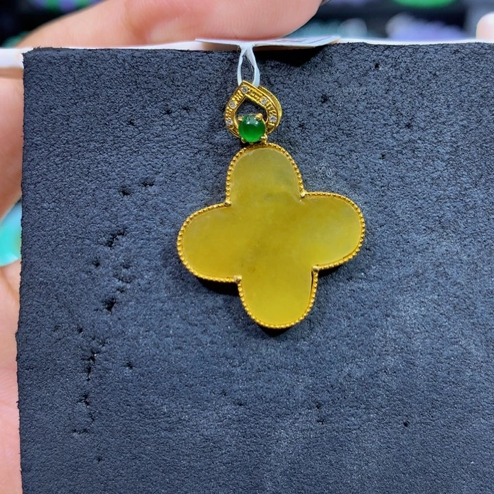 翡翠18K金镶嵌手链翡翠