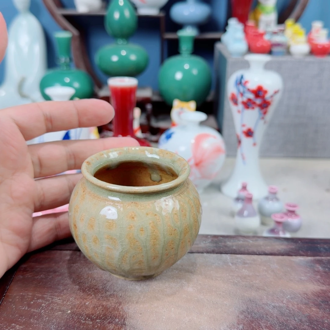 陶瓷手工小花器摆件