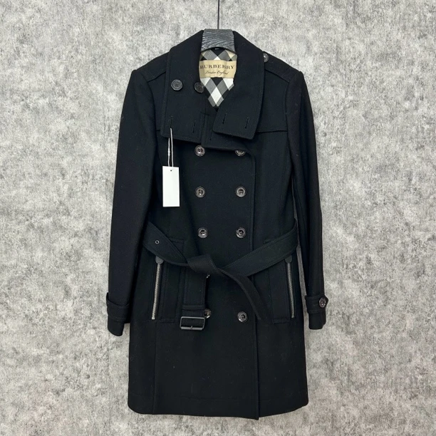 95新 BURBERRY/博柏利 Burberry黑色风衣外套