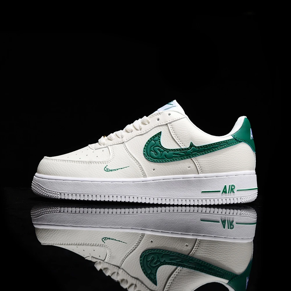 莆田AJ男鞋低帮椰奶色清透蓝空军一号运动板鞋正品AF1小白鞋女子