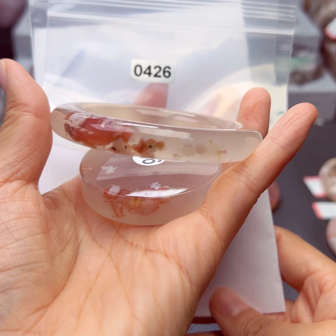 玛瑙/玉髓手镯未镶嵌毛*