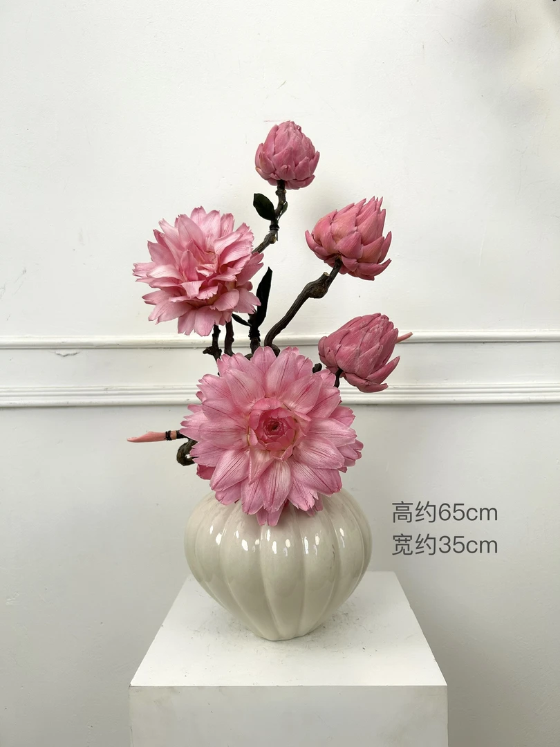 永生洋蓟，永生花餐桌花一整套