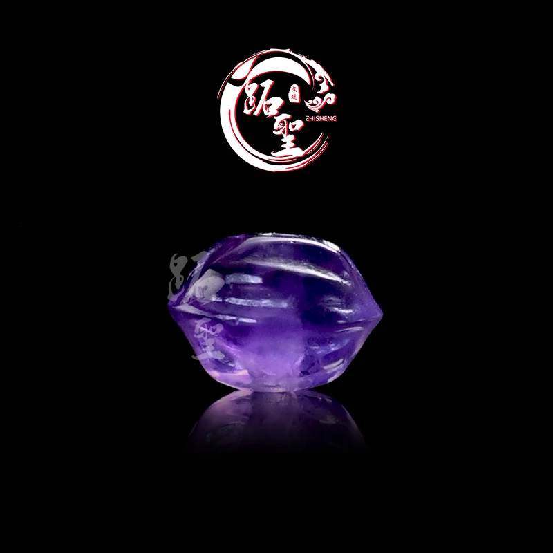 8MM紫水晶横打百香籽单珠文玩手串手链配饰配珠散珠腰珠弟子珠