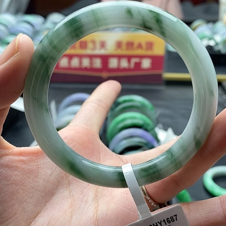 未镶嵌手镯翡翠56➕圆条