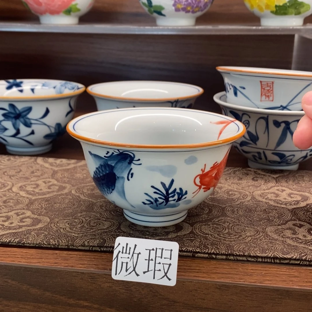 釉下彩老陶泥手工绘制