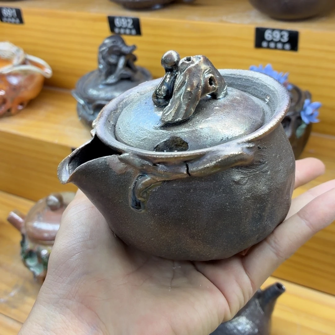 陶园柴烧，精品高货762失圆裂纹