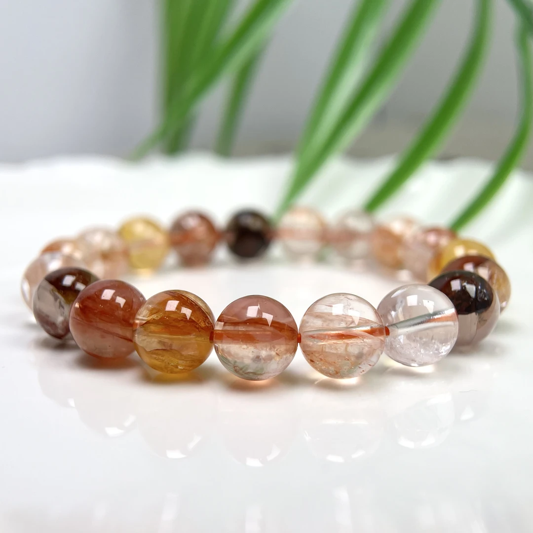 锦鲤彩胶花多宝 水晶圆珠单圈手串10-18mm+合集-FX-5855