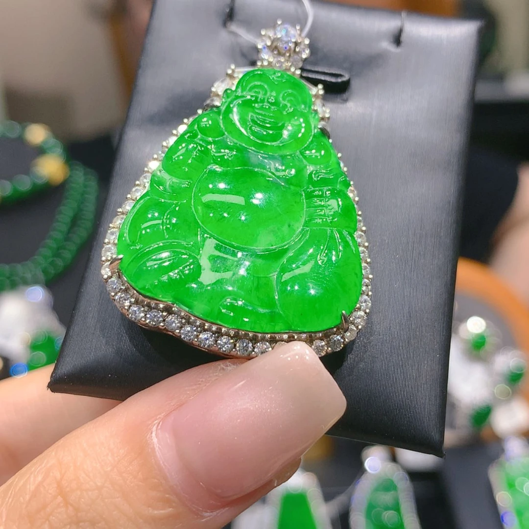 【闪购商品】颈饰银S925镶嵌翡翠5柒姐