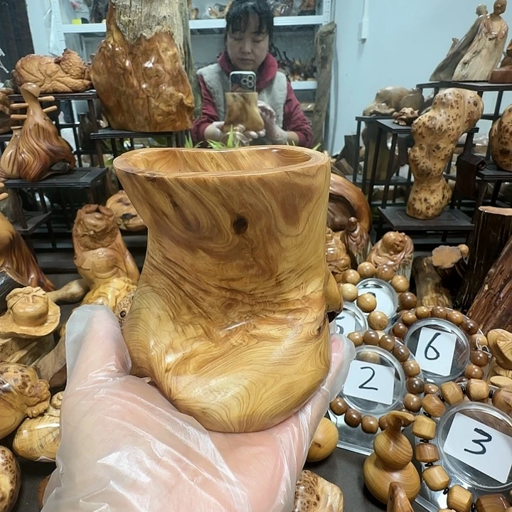 柏木太行崖柏陈化黑油闻香聚宝盆